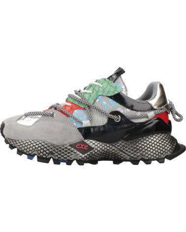 SAPATILHAS EXE 8830-2E LEATHER MULTICOLOR CINZA VERDE LEATHER GREY GREEN
