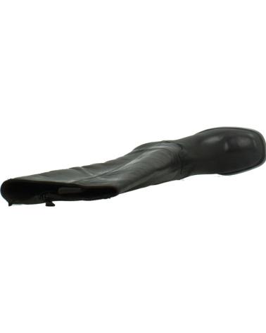 BOTTES NOIRES EN CUIR MJUS MODÈLE P96331 AVEC TALON BOIS MOKA