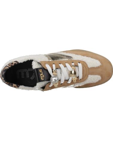 MJUS ZAPATILLAS BEIGE PLATINO CON ANIMAL PRINT MODELO T94173 PLTNBNC