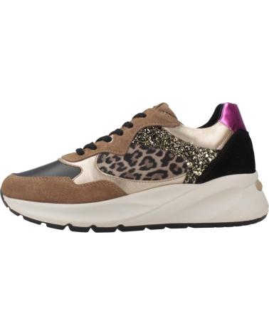 NERO GIARDINI SNEAKERS I411531D MARRONE CON DETTAGLI ANIMALIER E METALLICI 442
