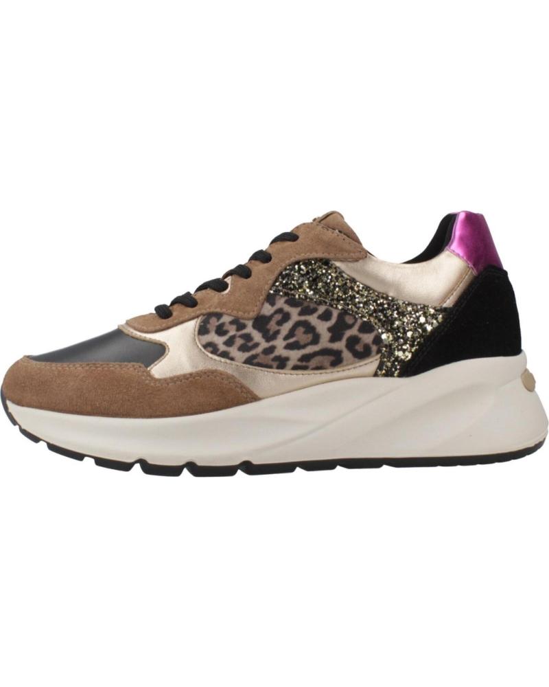 NERO GIARDINI ZAPATILLAS I411531D MARRÓN CON DETALLES ANIMAL PRINT Y METÁLICOS 442