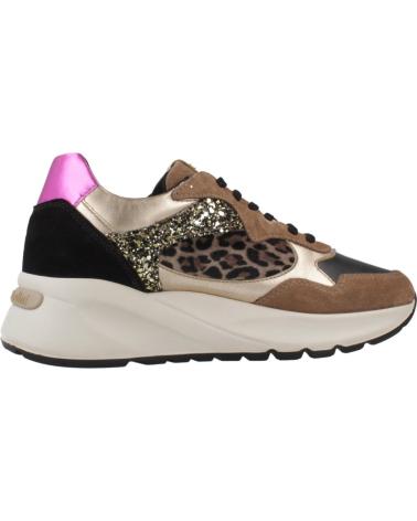 NERO GIARDINI ZAPATILLAS I411531D MARRÓN CON DETALLES ANIMAL PRINT Y METÁLICOS 442