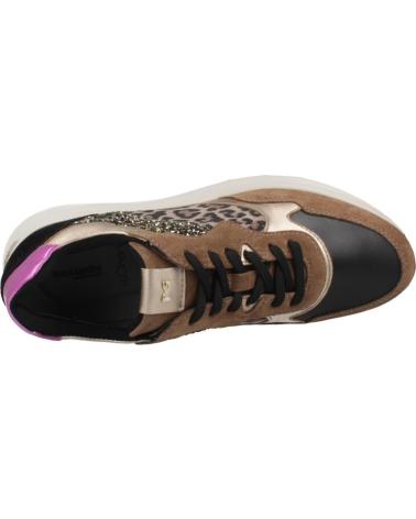 NERO GIARDINI ZAPATILLAS I411531D MARRÓN CON DETALLES ANIMAL PRINT Y METÁLICOS 442