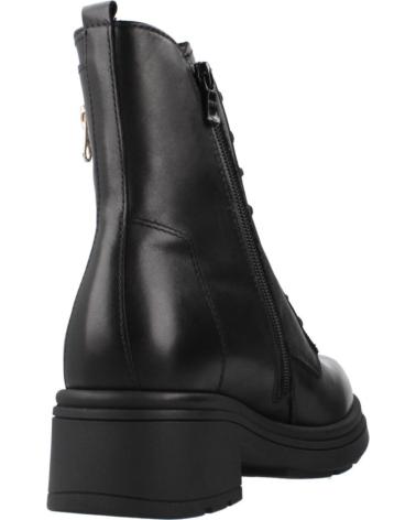 BOTTINES BIKER NERO GIARDINI I514861D NOIRES À LACETS ET FERMETURE ÉCLAIR 100