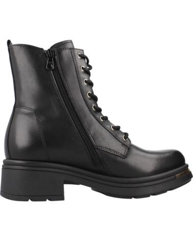 BOTTINES BIKER NERO GIARDINI I514861D NOIRES À LACETS ET FERMETURE ÉCLAIR 100