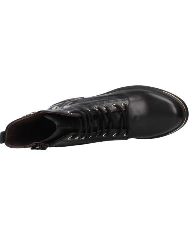 BOTTINES BIKER NERO GIARDINI I514861D NOIRES À LACETS ET FERMETURE ÉCLAIR 100