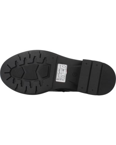 BOTTINES BIKER NERO GIARDINI I514861D NOIRES À LACETS ET FERMETURE ÉCLAIR 100