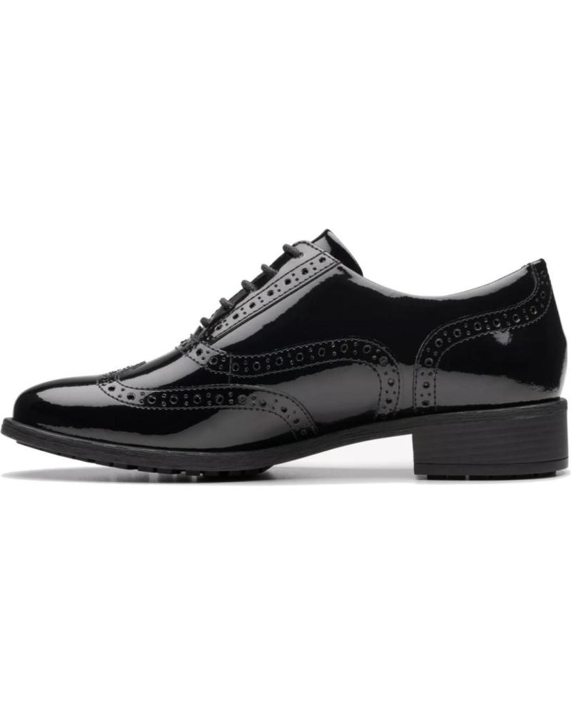 CLARKS HAVISHAM OAK PAT - SCHWARZE SCHNÜRSCHUHE BLA BLACK BLACK