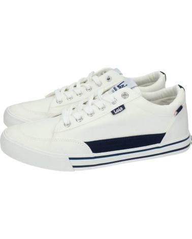 LOIS JEANS SNEAKERS 61376 WHITE WITH BLUE DETAILS BLANCO