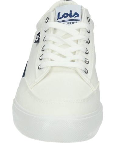 LOIS JEANS SNEAKERS 61376 WHITE WITH BLUE DETAILS BLANCO