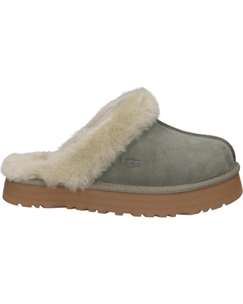 UGG CHAUSSONS DISQUETTE MOSS GREEN MUTED BRASS 1122550 MOSS GREEN - MUTED BRASS