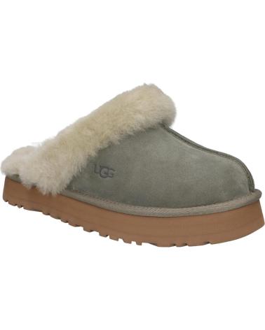 UGG CHAUSSONS DISQUETTE MOSS GREEN MUTED BRASS 1122550 MOSS GREEN - MUTED BRASS