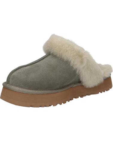 UGG CHAUSSONS DISQUETTE MOSS GREEN MUTED BRASS 1122550 MOSS GREEN - MUTED BRASS