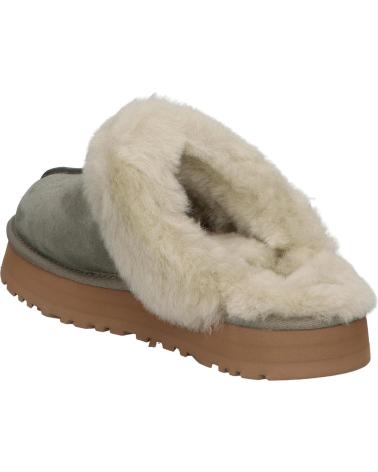 UGG CHAUSSONS DISQUETTE MOSS GREEN MUTED BRASS 1122550 MOSS GREEN - MUTED BRASS