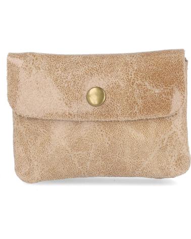 L&R SHOES HD0026 PORTEFEUILLE MONNAIE EN CUIR BEIGE BEIG