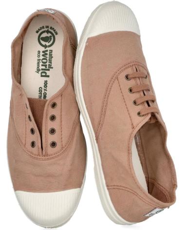 L&R SHOES NATURAL WORLD ECO 102 TÊNIS SUSTENTÁVEIS OLD LAVANDA COM CADARÇOS ROSA