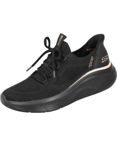 SKECHERS SLIP-INS BOBS SPORT B LOVE TRUE DELIGHT 117617 BLACK NEGRO