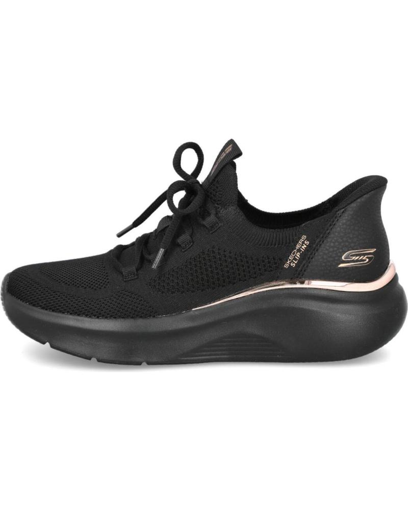 SKECHERS SLIP-INS BOBS SPORT B LOVE TRUE DELIGHT 117617 BLACK NEGRO