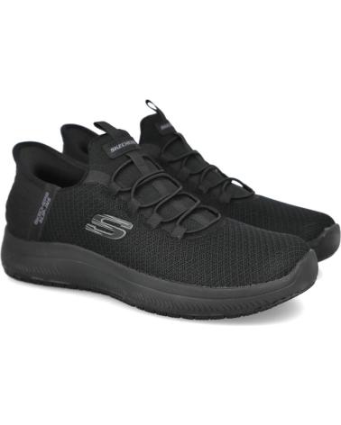 SKECHERS SLIP-INS WORK SUMMITS SR ENSLEE 108144EC BLACK SNEAKERS NEGRO