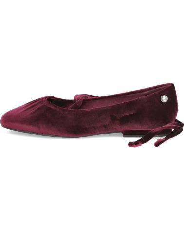 XTI BALLERINES EN VELOURS AVEC RUBANS MODÈLE 144699 BORDEAUX BURDEOS