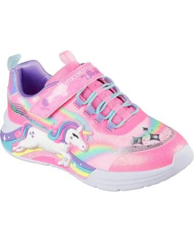 TÊNIS SKECHERS S-LIGHTS UNICORN CHASER 302298 ROSA ROSA