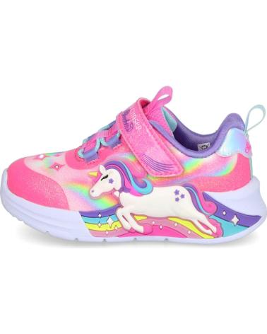 TÊNIS SKECHERS S-LIGHTS UNICORN CHASER 302298 ROSA ROSA