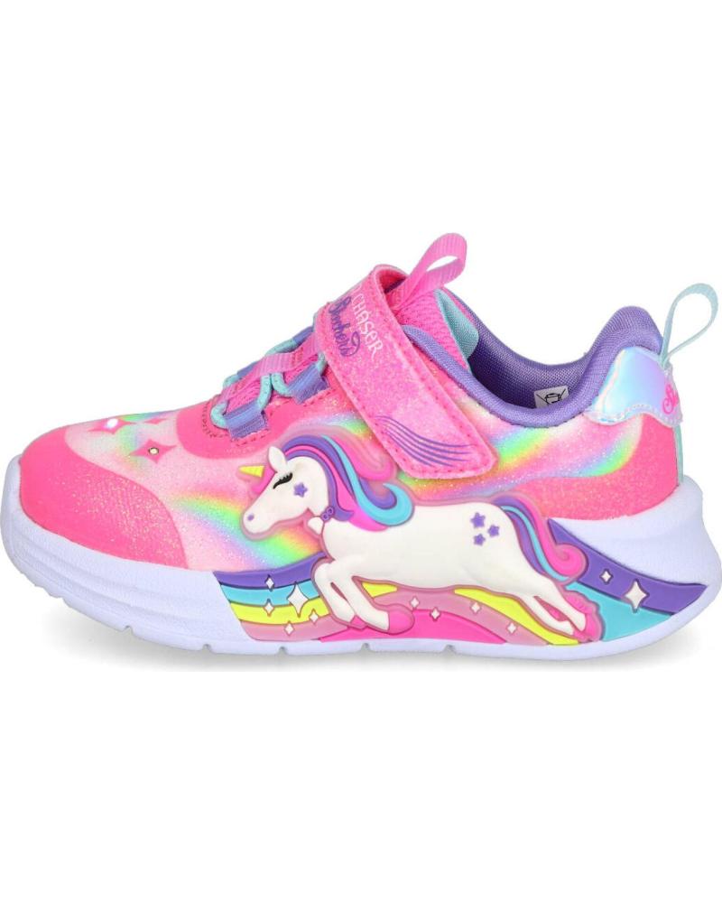 TÊNIS SKECHERS S-LIGHTS UNICORN CHASER 302298 ROSA ROSA