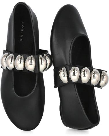 SABRINAS CORINA M5620 COM ADORNOS METÁLICOS PRETOS NEGRO