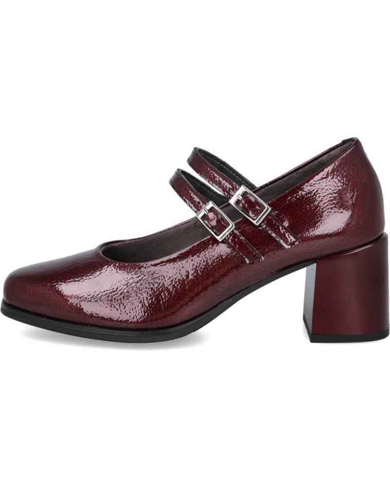 ZAPATOS PITILLOS MARY JANE 10831 DE TACÓN EN BURDEOS BURDEOS