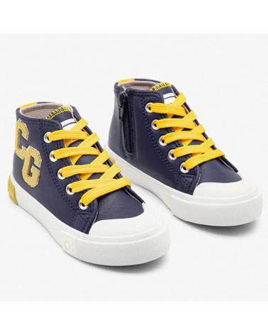 SNEAKERS ALTE CONGUITOS COSH264004 BLU MARINO CON LETTERE GIALLE AZUL