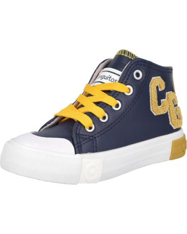 SNEAKERS ALTE CONGUITOS COSH264004 BLU MARINO CON LETTERE GIALLE AZUL
