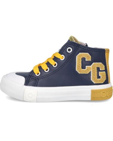 SNEAKERS ALTE CONGUITOS COSH264004 BLU MARINO CON LETTERE GIALLE AZUL