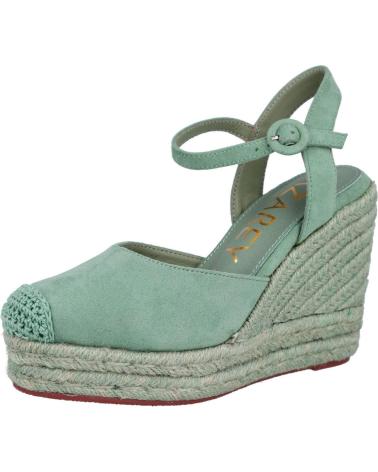 AZAREY 494J475 KEILSANDALEN AUS JUTE MIT KNÖCHELRIEMEN IN TÜRKIS AZUL