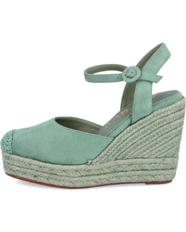 AZAREY 494J475 KEILSANDALEN AUS JUTE MIT KNÖCHELRIEMEN IN TÜRKIS AZUL