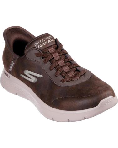 SKECHERS GO WALK FLEX SMOOTH MOTION BRAUNE SNEAKER 216326 MARRON