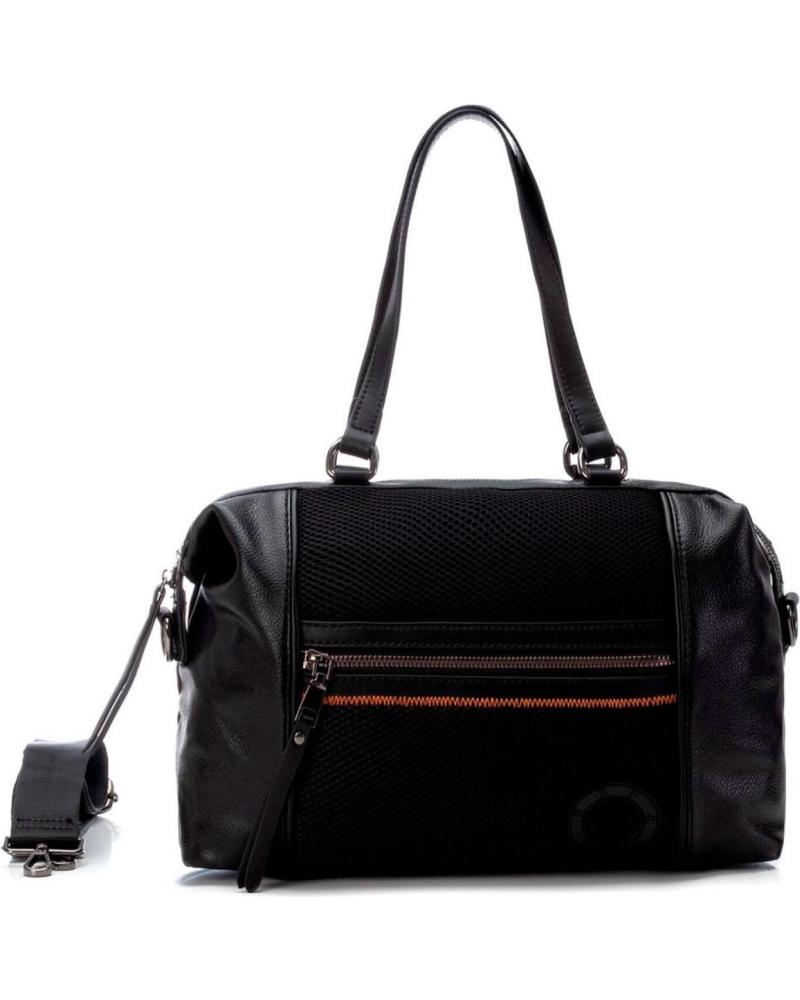 REFRESH 183234 BORSA A TRACOLLA E A MANO NERA CON CERNIERA NEGRO