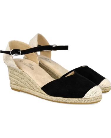 L&R SHOES 4466 ESPADRILLES AUS ESPARTO SCHWARZ NEGRO