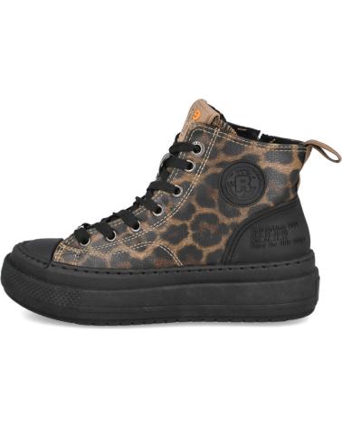 REFRESH 173075 - BASKETS MONTANTES IMPRIMÉ LÉOPARD NOIR LEOPARDO-NEGRO