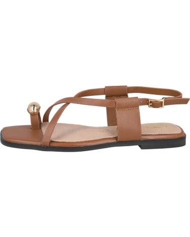 AZAREY 562J794 ZEHENSANDALEN BRAUN MIT METALLIC-DETAIL UND LEDERFUSSBETT MARRON