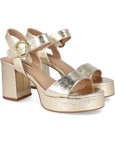 CORINA M5360 PLATEAU-SANDALEN MIT ABSATZ PLATIN PLATINO