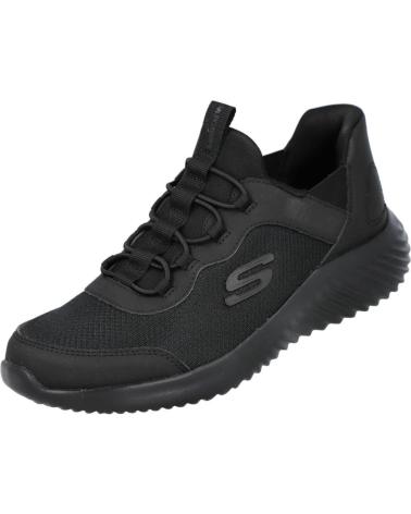 SKECHERS SLIP-INS BOUNDER BRISK-BURST 403822 BLACK SNEAKERS NEGRO