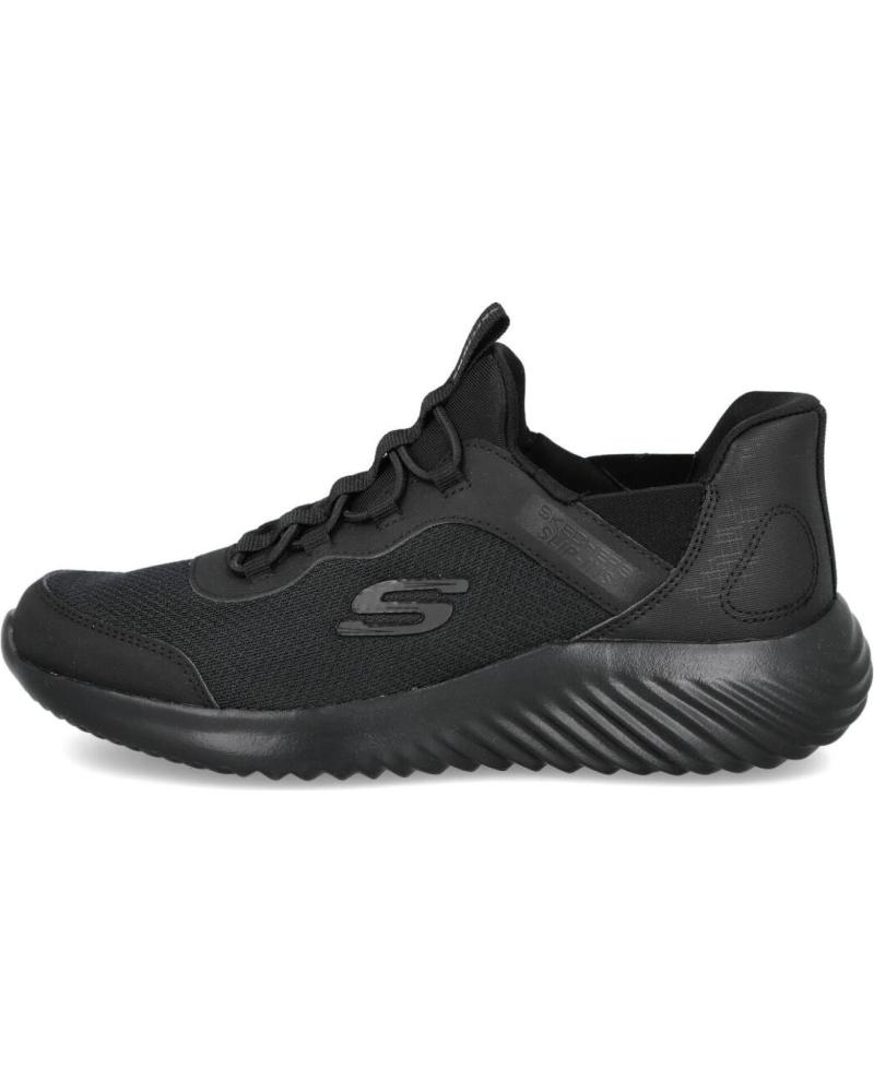 SKECHERS SLIP-INS BOUNDER BRISK-BURST 403822 BLACK SNEAKERS NEGRO