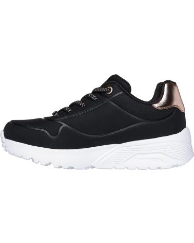 SKECHERS UNO LITE 310384L - TÊNIS URBANO PRETO E BRANCO NEGRO- BLANCO