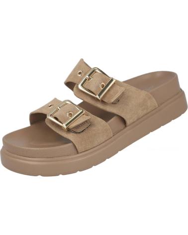 BUBBLE BOBBLE M2535 - PLATEAU-SANDALEN MIT SCHNALLEN TAUPE MARRON
