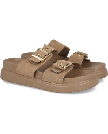 BUBBLE BOBBLE M2535 - PLATEAU-SANDALEN MIT SCHNALLEN TAUPE MARRON