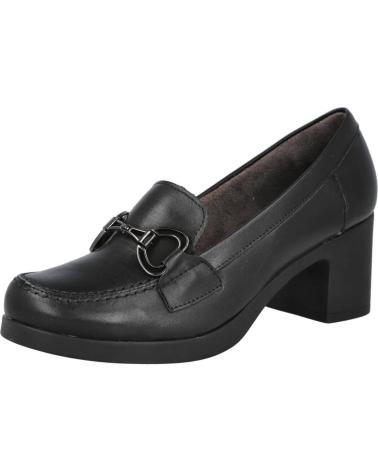 PITILLOS MOCASINES DE TACÓN MODELO 30104 NEGRO NEGRO