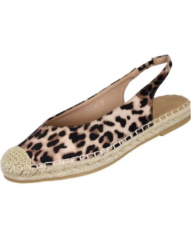 L&R SHOES FLAT ESPADRILLES FB-3141 LEOPARD PRINT BEIGE LEOPARDO