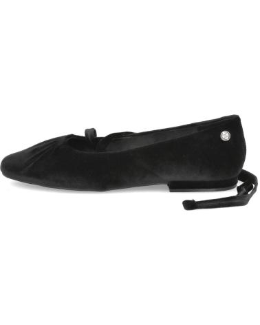 XTI 144699 BAILARINAS DE TERCIOPELO CON CINTAS NEGRAS NEGRO