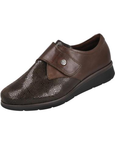 ZAPATOS PLANOS PITILLOS 10710 MARRÓN CON CIERRE ADHESIVO MARRON