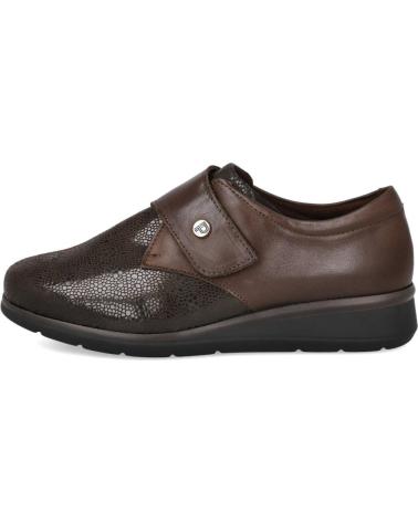 ZAPATOS PLANOS PITILLOS 10710 MARRÓN CON CIERRE ADHESIVO MARRON